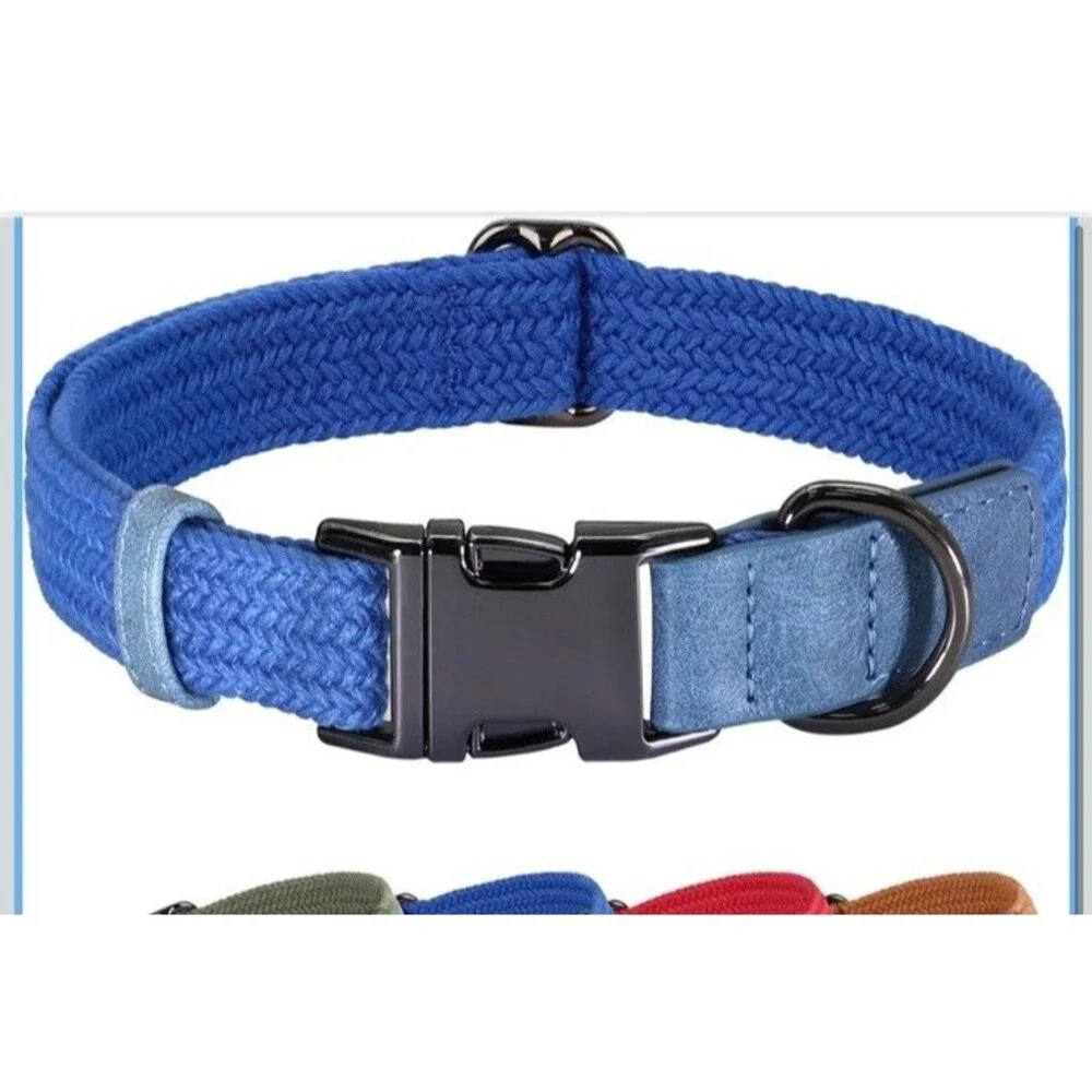 Pet Artist Adjustable Nylon Collar Soft Padded Quick-Release Buckle D-Ring Med